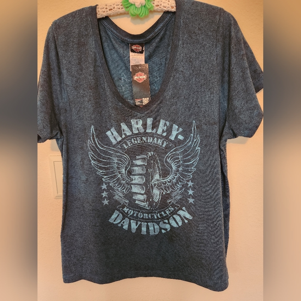 Genuine Harley Davidson Ladies v-neck pullover